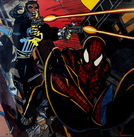 Spiderman 1996 Stan Lee Signature 65x65 Huge Original Painting - Steve Kaufman