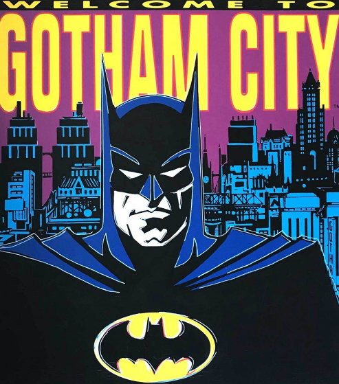 Batman: Welcome to Gotham City 1995 Limited Edition Print by Steve Kaufman Batman: Welcome to Gotham City 1995 Limited Edition Print by Steve Kaufman