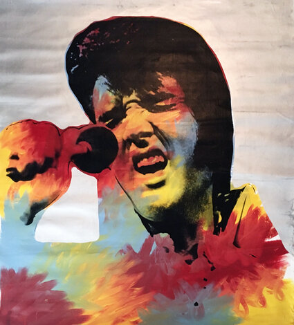 Elvis Vegas State 1 1998 Embellished Silkscreen on Canvas Limited Edition Print - Steve Kaufman