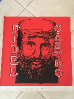 Fidel Castro Embellished Limited Edition Print by Steve Kaufman - 2 Fidel Castro Embellished Limited Edition Print by Steve Kaufman - 2