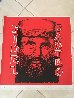 Fidel Castro Embellished Limited Edition Print by Steve Kaufman - 2