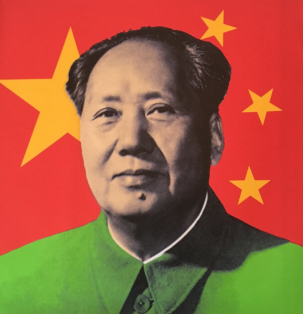 Mao 2000 Embellished Silkscreen on Canvas Limited Edition Print by Steve Kaufman