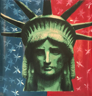 Liberty Head Embellished Limited Edition Print - Steve Kaufman Liberty Head Embellished Limited Edition Print - Steve Kaufman