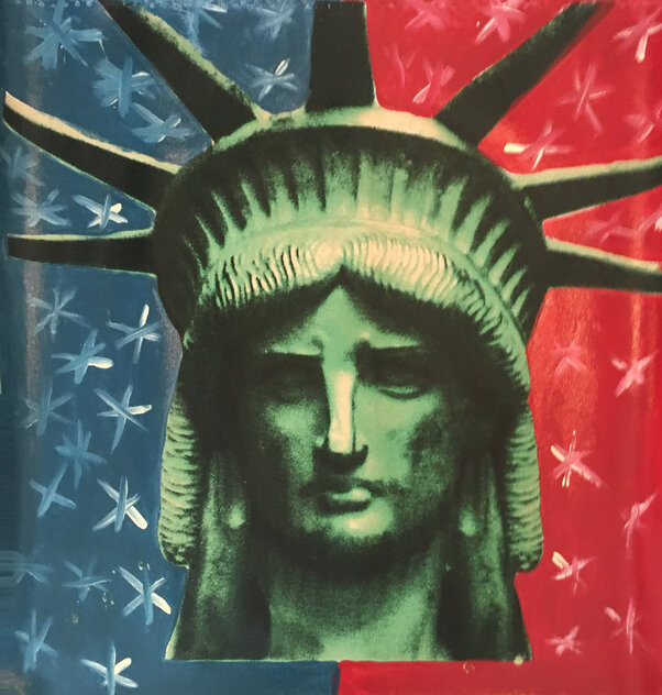 Liberty Head - Embellished Silkscreen on Canvas Limited Edition Print by Steve Kaufman