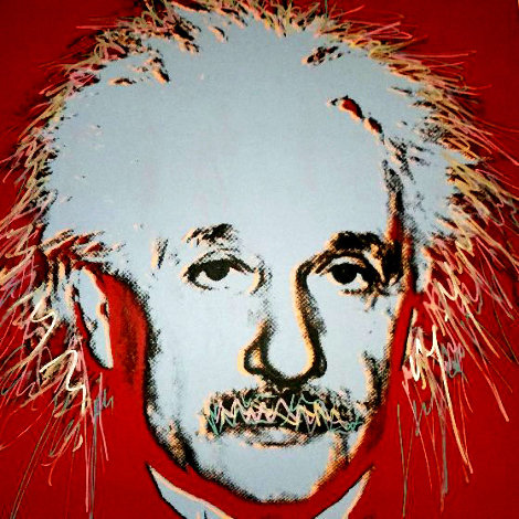 Homage to Genius Series: Einstein 1996 Embellished Limited Edition Print - Steve Kaufman