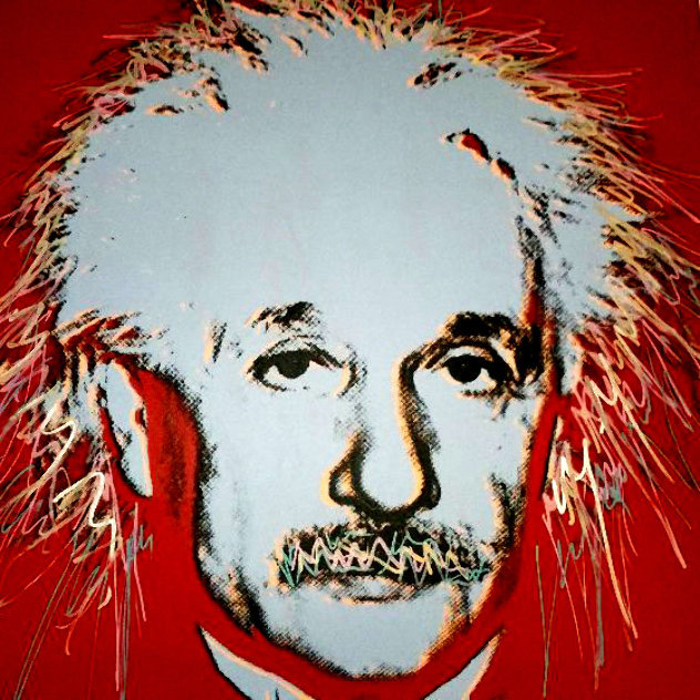 Homage to Genius Series: Einstein 1996 Embellished Limited Edition Print by Steve Kaufman