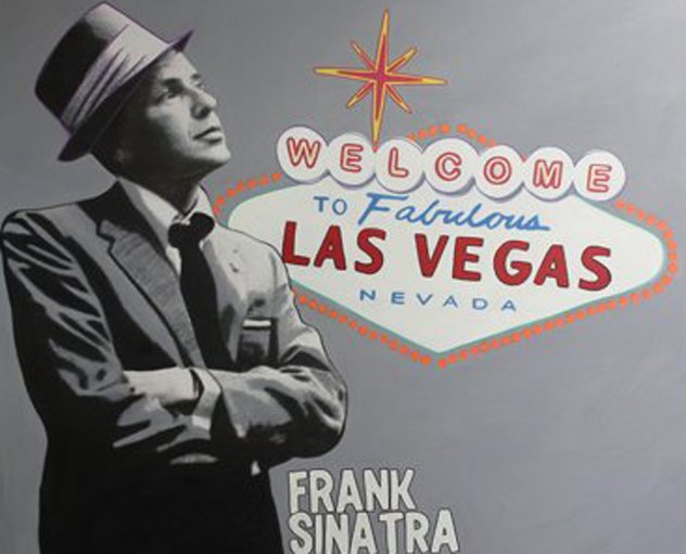 Sinatra Las Vegas Unique 2007 64x77 Original Painting by Steve Kaufman