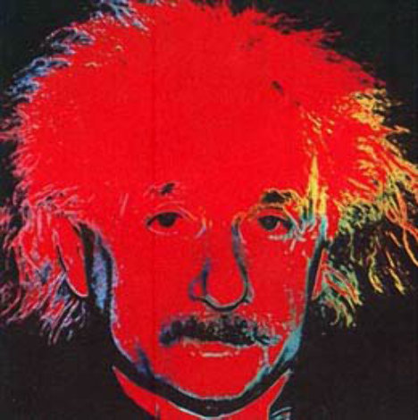 Albert Einstein, Red 1996 Limited Edition Print - Steve Kaufman
