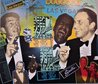 Rat Pack At the Sands 2005 Embellished Silkscreen on Canvas Limited Edition Print by Steve Kaufman - 1 Rat Pack At the Sands 2005 Embellished Silkscreen on Canvas Limited Edition Print by Steve Kaufman - 1