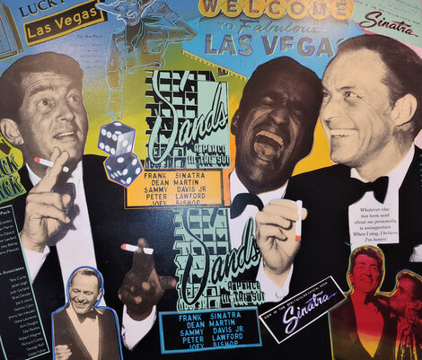 Rat Pack At the Sands 2005 Embellished Silkscreen on Canvas Limited Edition Print - Steve Kaufman