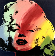 Mini Marilyn 2 (Blue) AP Embellished Limited Edition Print by Steve Kaufman - 0 Mini Marilyn 2 (Blue) AP Embellished Limited Edition Print by Steve Kaufman - 0