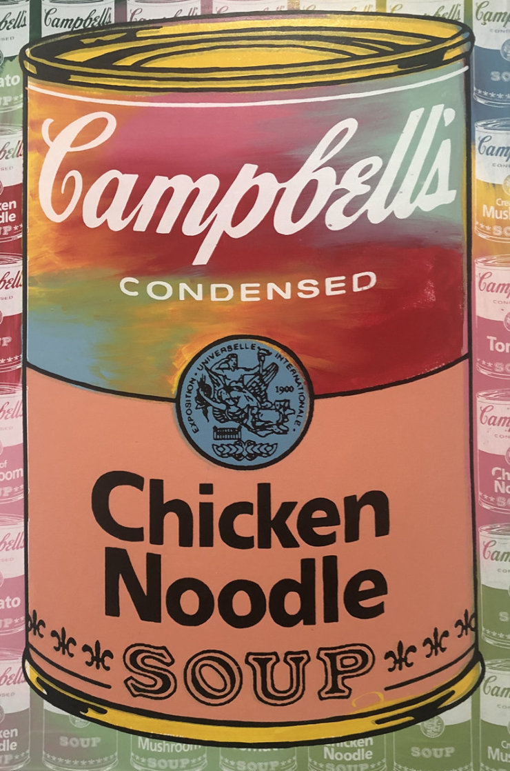 Campbells Soup II Chicken Noodle AP Embellished Limited Edition Print by Steve Kaufman Campbells Soup II Chicken Noodle AP Embellished Limited Edition Print by Steve Kaufman