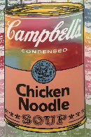 Campbells Soup II Chicken Noodle AP Embellished Limited Edition Print by Steve Kaufman - 0 Campbells Soup II Chicken Noodle AP Embellished Limited Edition Print by Steve Kaufman - 0