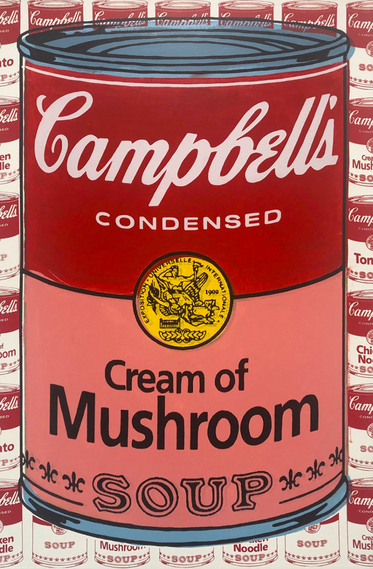 Campbells Soup I Cream of Mushroom AP Limited Edition Print by Steve Kaufman Campbells Soup I Cream of Mushroom AP Limited Edition Print by Steve Kaufman
