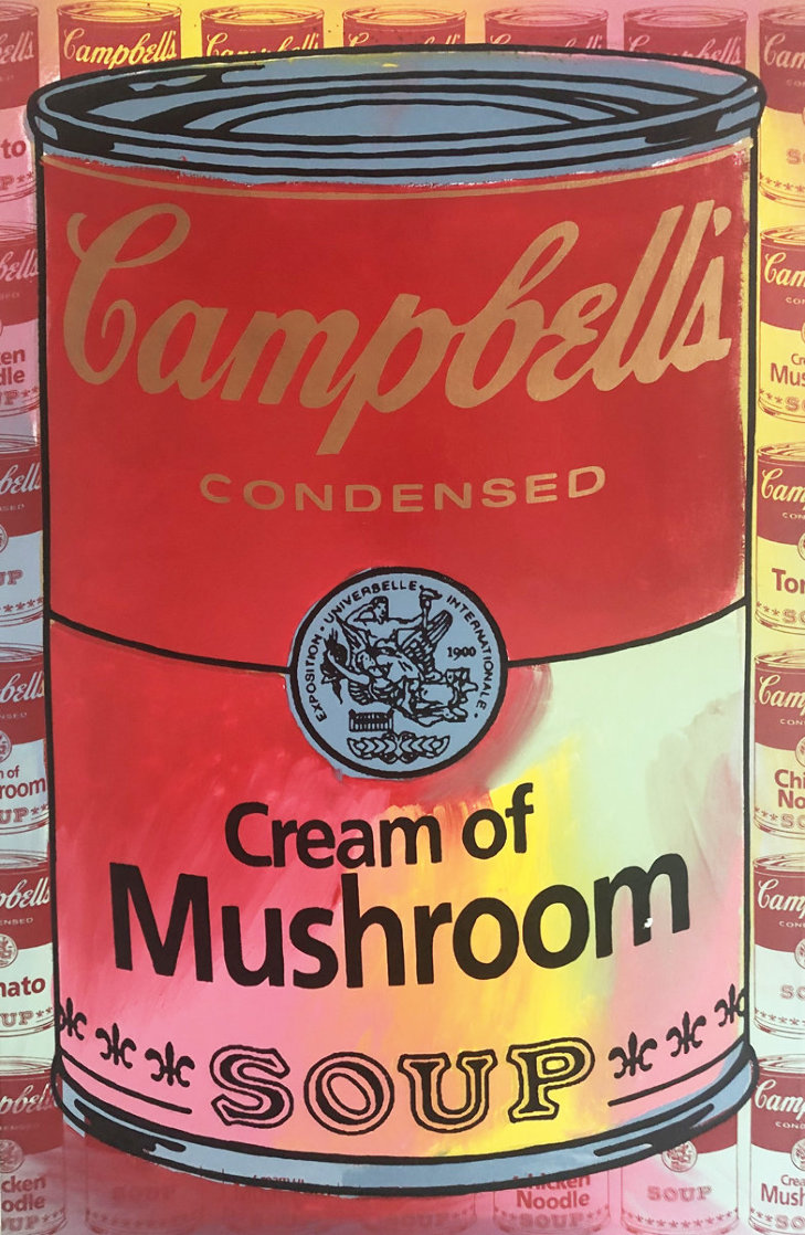 Campbells Soup II Cream of Mushroom Embellished Limited Edition Print by Steve Kaufman Campbells Soup II Cream of Mushroom Embellished Limited Edition Print by Steve Kaufman