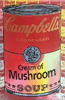 Campbells Soup II Cream of Mushroom Embellished Limited Edition Print by Steve Kaufman - 0 Campbells Soup II Cream of Mushroom Embellished Limited Edition Print by Steve Kaufman - 0