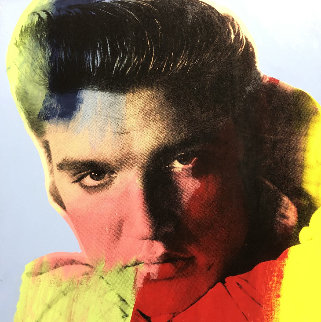 Elvis I Blue Embellished Limited Edition Print - Steve Kaufman Elvis I Blue Embellished Limited Edition Print - Steve Kaufman