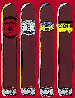 Cuatro Cubanos Rojo Embellished Limited Edition Print by Steve Kaufman - 0 Cuatro Cubanos Rojo Embellished Limited Edition Print by Steve Kaufman - 0