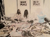 John Lennon and Yoko Ono Hair Peace / Bed Peace Unique 2006 35x48 Original Painting by Steve Kaufman - 0 John Lennon and Yoko Ono Hair Peace / Bed Peace Unique 2006 35x48 Original Painting by Steve Kaufman - 0