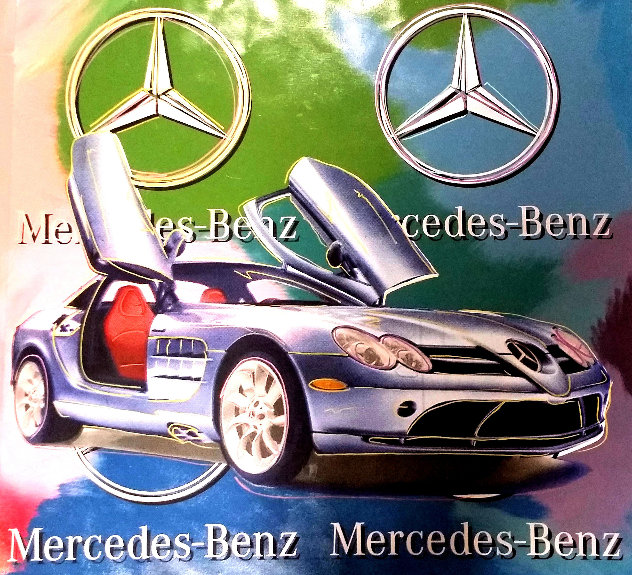 Mercedes Benz Sl Coupe - Multi Color 2005 Embellished Original Painting by Steve Kaufman