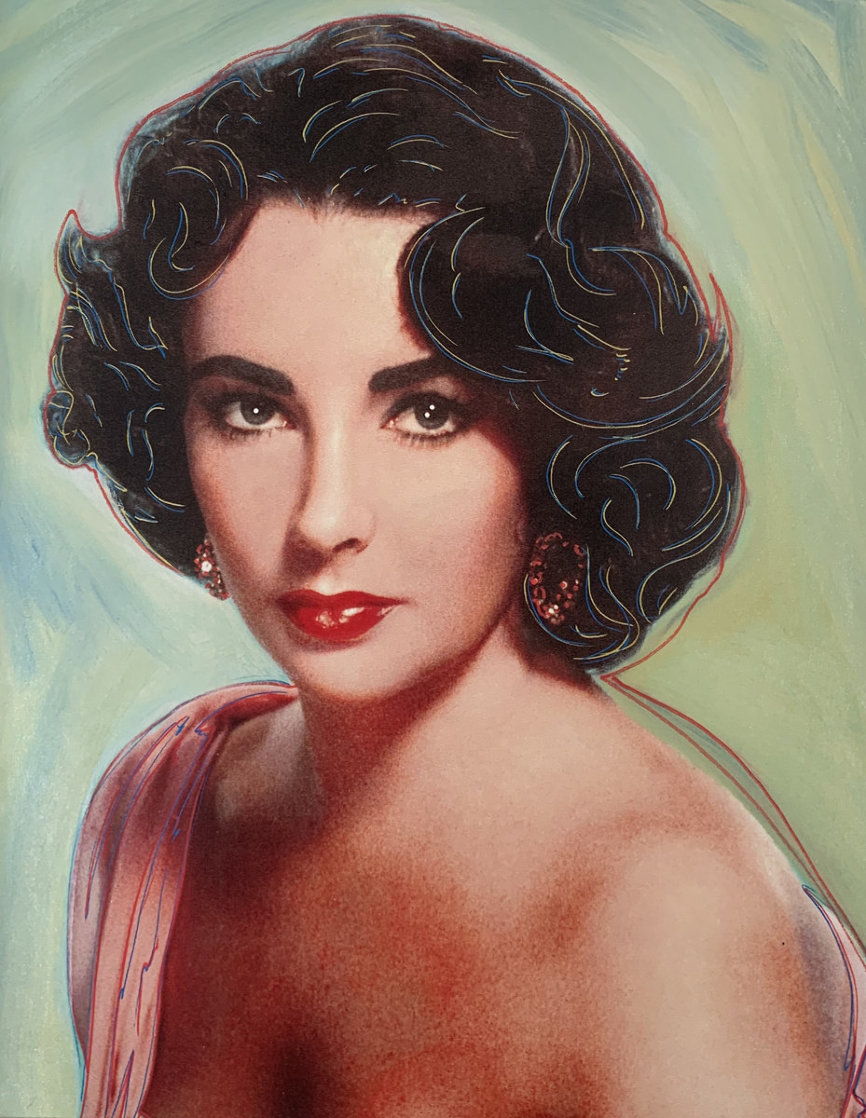 Liz Taylor, Evening Out Unique 2008 25x30 Embellished Limited Edition Print by Steve Kaufman