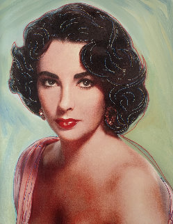 Liz Taylor, Evening Out Unique 2008 25x30 Embellished Limited Edition Print - Steve Kaufman Liz Taylor, Evening Out Unique 2008 25x30 Embellished Limited Edition Print - Steve Kaufman