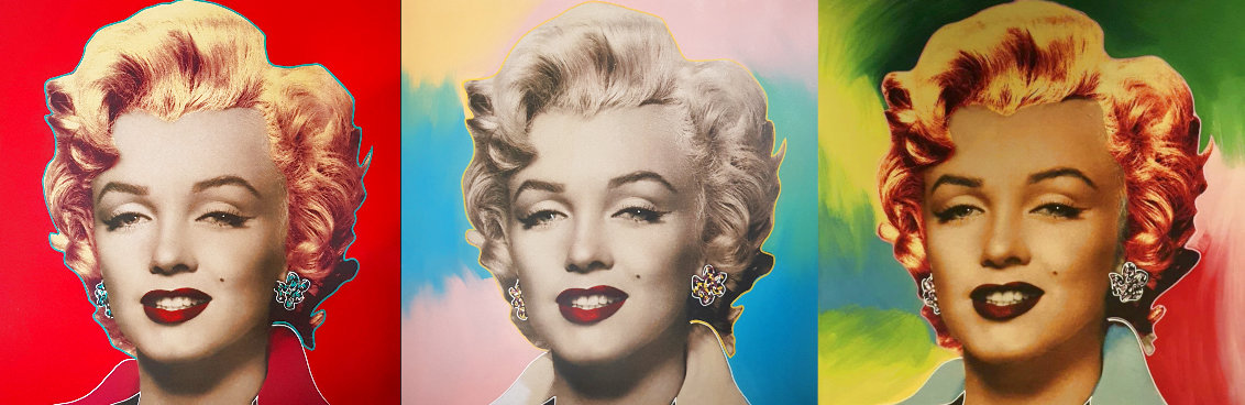 Marilyn Icon Set of 3 Embellished Screenprints Limited Edition Print by Steve Kaufman