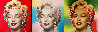 Marilyn Icon Set of 3 Embellished Screenprints Limited Edition Print by Steve Kaufman - 0