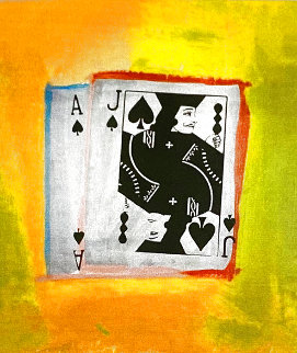 Royal Flush Silver PP Limited Edition Print - Steve Kaufman Royal Flush Silver PP Limited Edition Print - Steve Kaufman