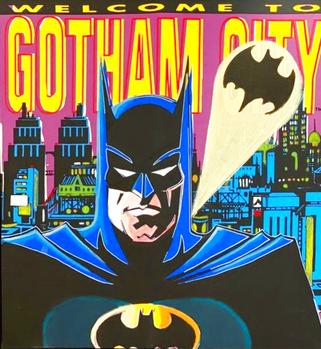 Steve Kaufman, Batman: Welcome to Gotham City AP, print by Steve Kaufman