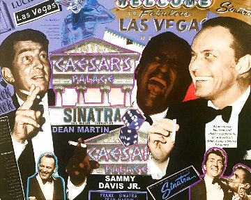 Frank Sinatra - Rat Pack Caesars Palace 1999 Limited Edition Print - Steve Kaufman Frank Sinatra - Rat Pack Caesars Palace 1999 Limited Edition Print - Steve Kaufman