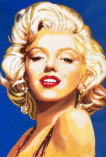 Marilyn Monroe Postage Stamp Unique 1996 45x31 Original Painting - Steve Kaufman Marilyn Monroe Postage Stamp Unique 1996 45x31 Original Painting - Steve Kaufman