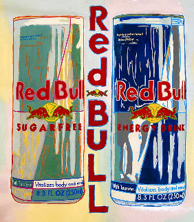 Red Bull Unique 2004 36x32 Original Painting - Steve Kaufman Red Bull Unique 2004 36x32 Original Painting - Steve Kaufman