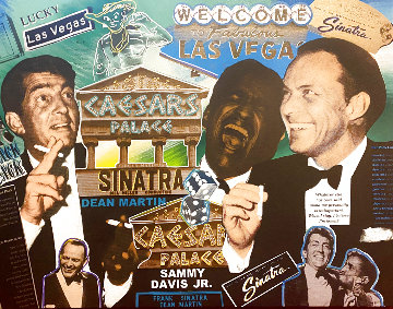Rat Pack Sands Limited Edition Print - Steve Kaufman Rat Pack Sands Limited Edition Print - Steve Kaufman