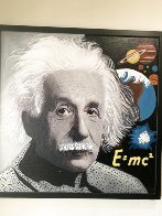 Albert Einstein E=MC2 Unique 48x48 - Huge Original Painting by Steve Kaufman - 1 Albert Einstein E=MC2 Unique 48x48 - Huge Original Painting by Steve Kaufman - 1