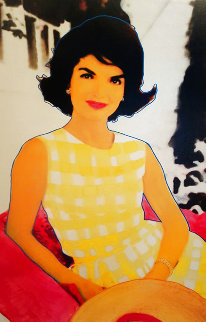 Jackie O (Yellow Dress) Unique 47x36 Super Huge Original Painting - Steve Kaufman Jackie O (Yellow Dress) Unique 47x36 Super Huge Original Painting - Steve Kaufman