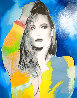 Portrait of an Unknown Woman Unique 2000 55x46 Original Painting by Steve Kaufman - 0
