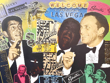 Rat Pack At the Sands Huge Limited Edition Print - Steve Kaufman Rat Pack At the Sands Huge Limited Edition Print - Steve Kaufman