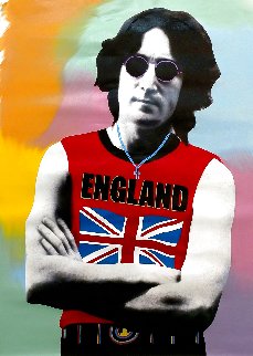John Lennon London - T - Unique - 2001 48x32 Huge Original Painting - Steve Kaufman John Lennon London - T - Unique - 2001 48x32 Huge Original Painting - Steve Kaufman