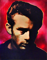 James Dean Red State Embellished Original Painting by Steve Kaufman - 1