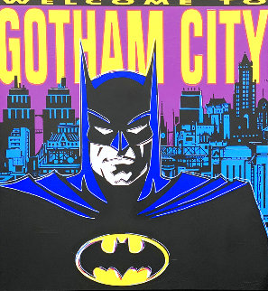 Welcome to Gotham City 1995 Limited Edition Print - Steve Kaufman Welcome to Gotham City 1995 Limited Edition Print - Steve Kaufman