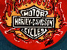 Harley Davidson Plate Unique 9 in Original Painting by Steve Kaufman - 3