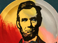 Abraham Lincoln Plate Unique 10 in Original Painting by Steve Kaufman - 2