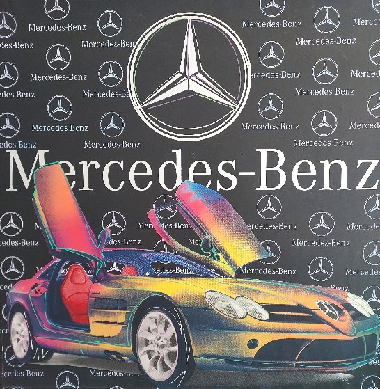 Mercedes-Benz Sl Coupe - Gold and Black 2005 46x46 - Huge by 