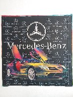 Mercedes-Benz Sl Coupe - Gold and Black 2005 46x46 - Huge Original Painting by Steve Kaufman - 1