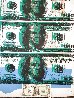 Five $100 Bills ( Blurred Effect ) Unique 1998 Other by Steve Kaufman - 3