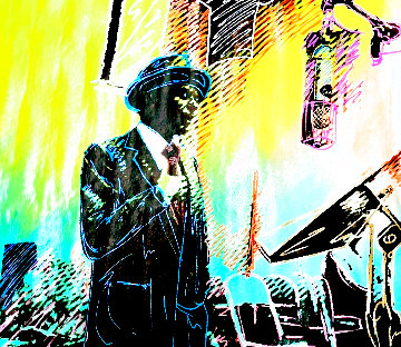 Frank Sinatra - Capitol Records Studio 1998 20x20 Original Painting - Steve Kaufman Frank Sinatra - Capitol Records Studio 1998 20x20 Original Painting - Steve Kaufman