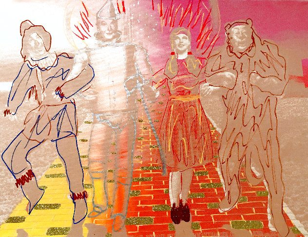 Yellow Brick Road Unique TP 1998 Embellished Limited Edition Print by Steve Kaufman Yellow Brick Road Unique TP 1998 Embellished Limited Edition Print by Steve Kaufman