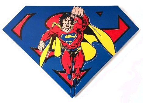 Superman Shield (Blue) 1995 - Huge - New York Limited Edition Print - Steve Kaufman
