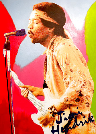 Jimi Hendrix Performance Unique 1967 67x47 - Huge Mural Size Original Painting - Steve Kaufman